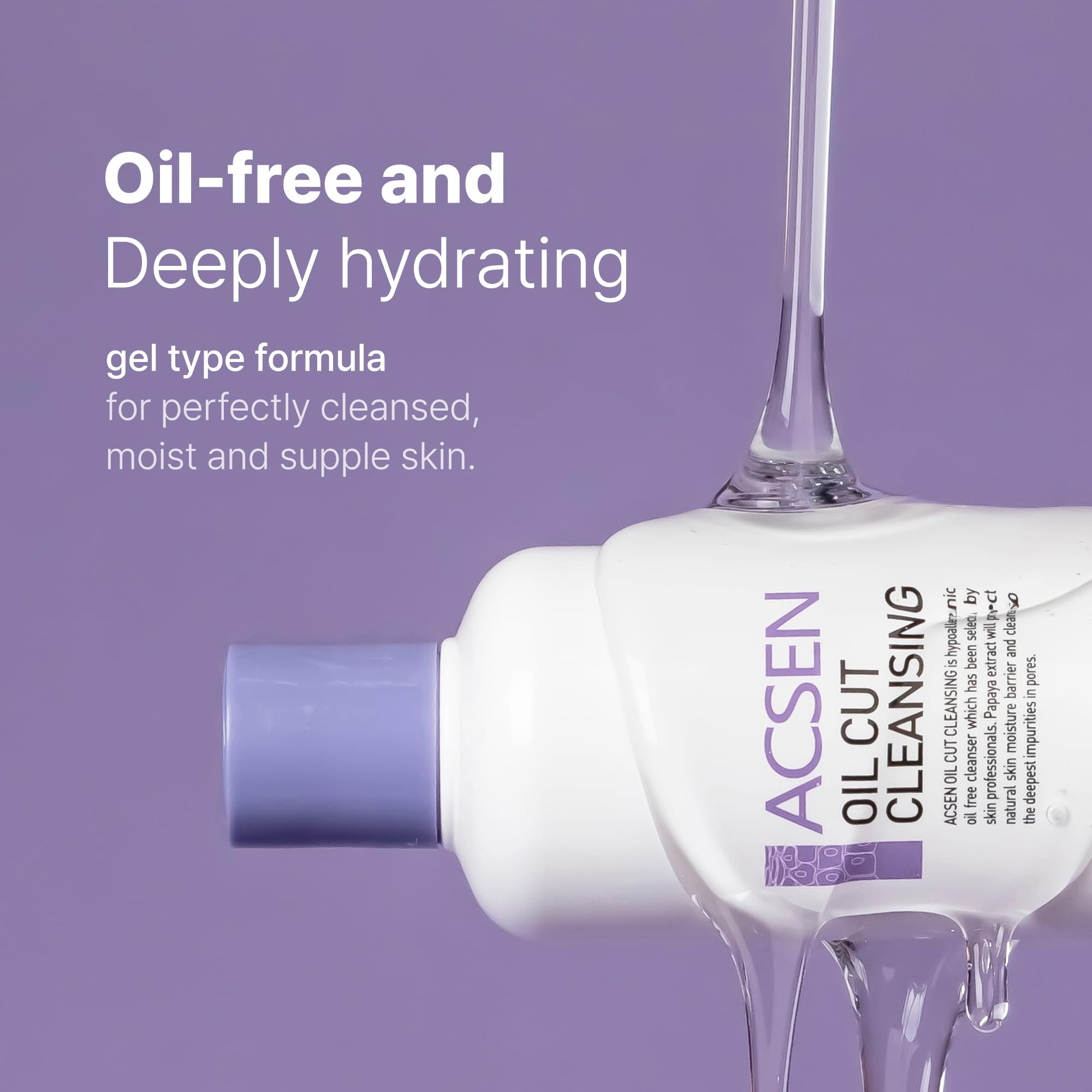 Troiareuke ACSEN oil-free cleanser bottle shown during daily skincare routine.
