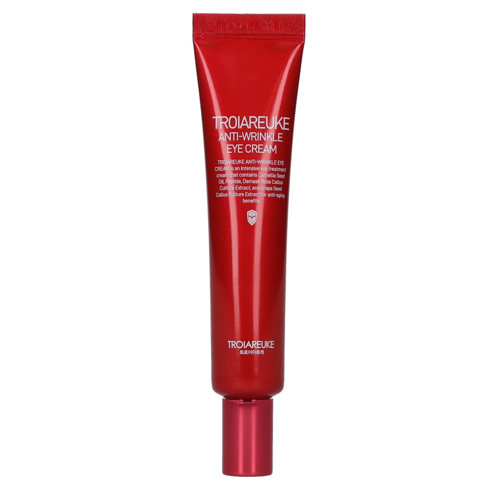 TROIAREUKE Anti-Wrinkle Eye Cream jar close-up showing lightweight texture for quick absorption