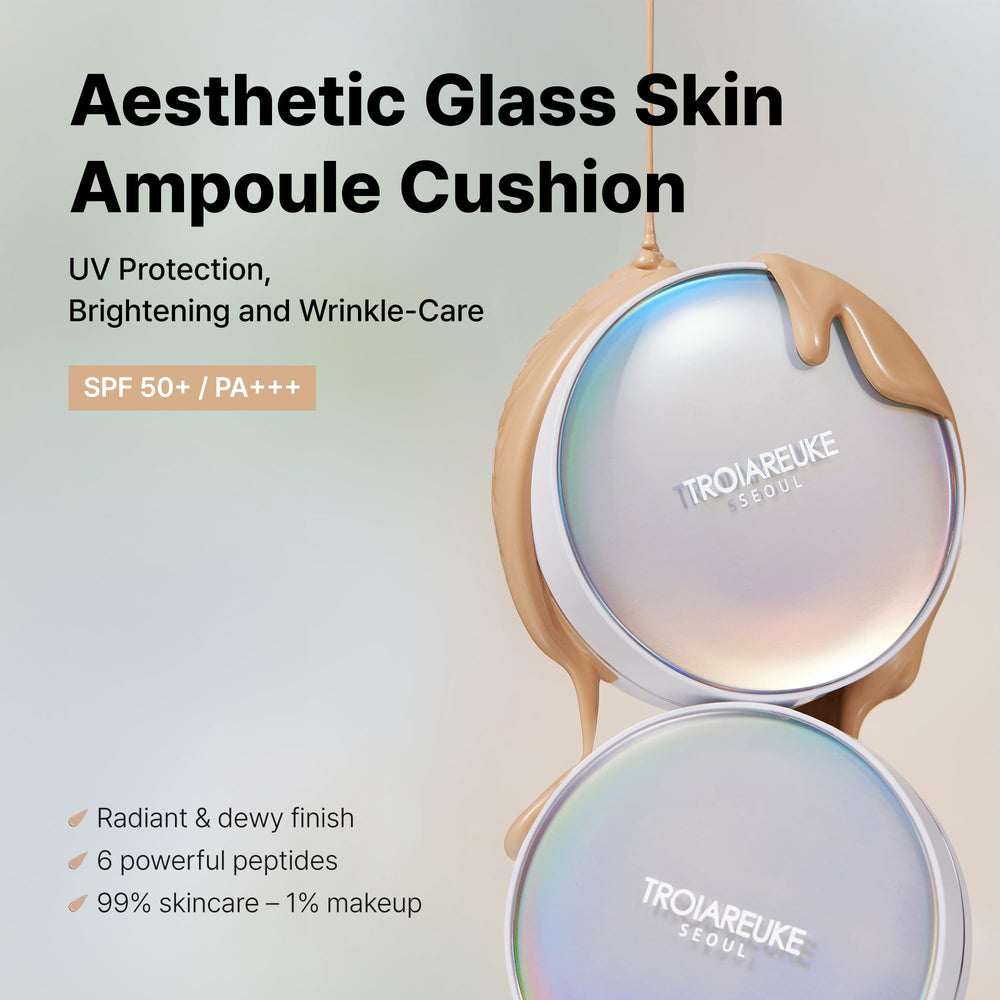 Troiareuke Bridal Cushion with SPF50 PA+++ protects skin while keeping a lightweight feel.