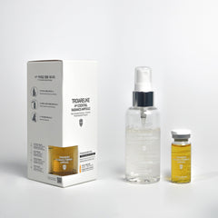 Troiareuke H+ Cocktail Toner application on neck area for refreshing feel
