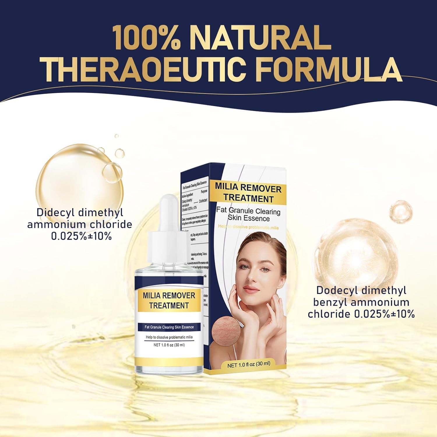 TROMED Milia Remover ingredients tea tree aloe offer soothing, natural care.