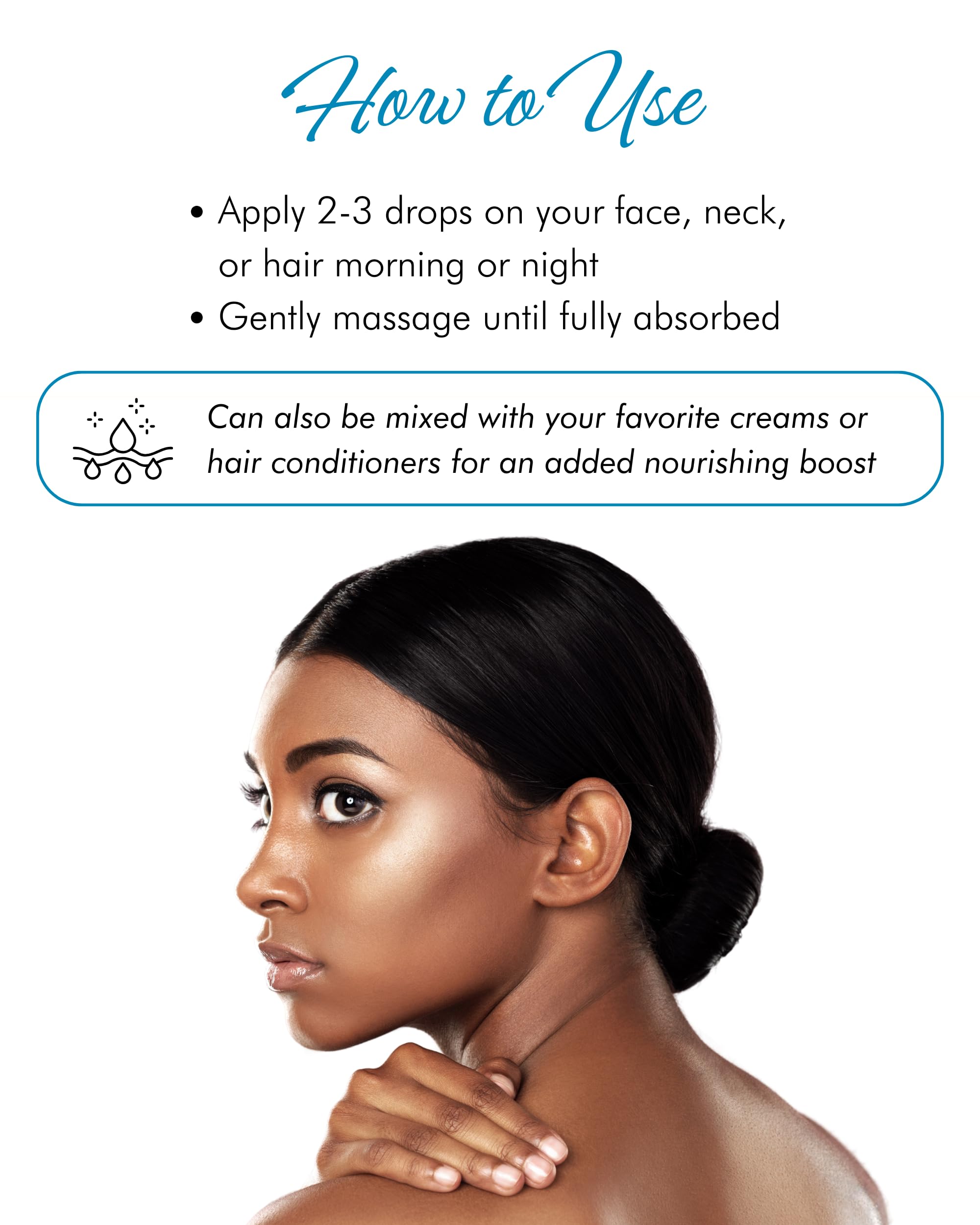 Vitamin E Oil used to condition hair and add shine.