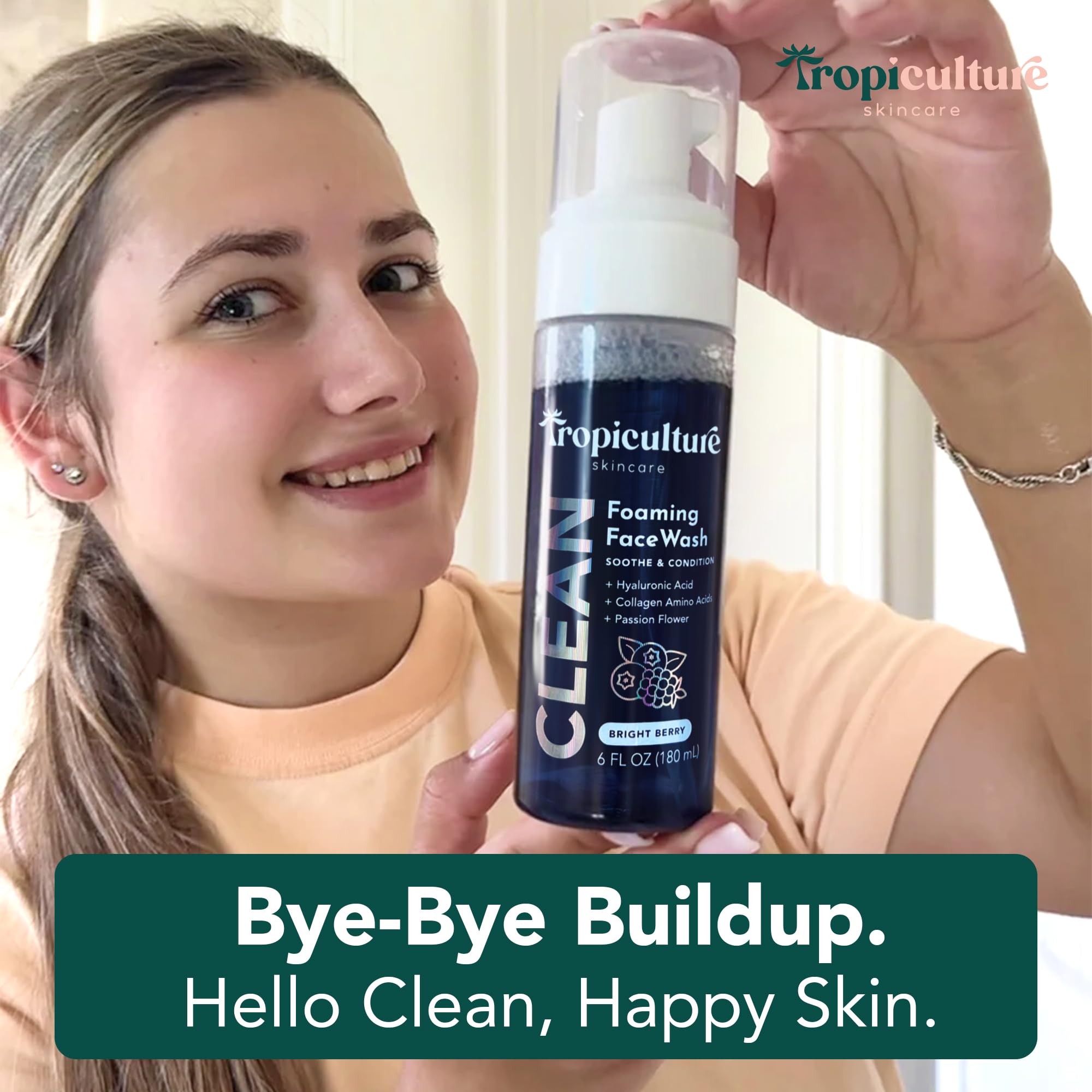 Tropiculture Teen skincare routine visual for easy daily cleansing.