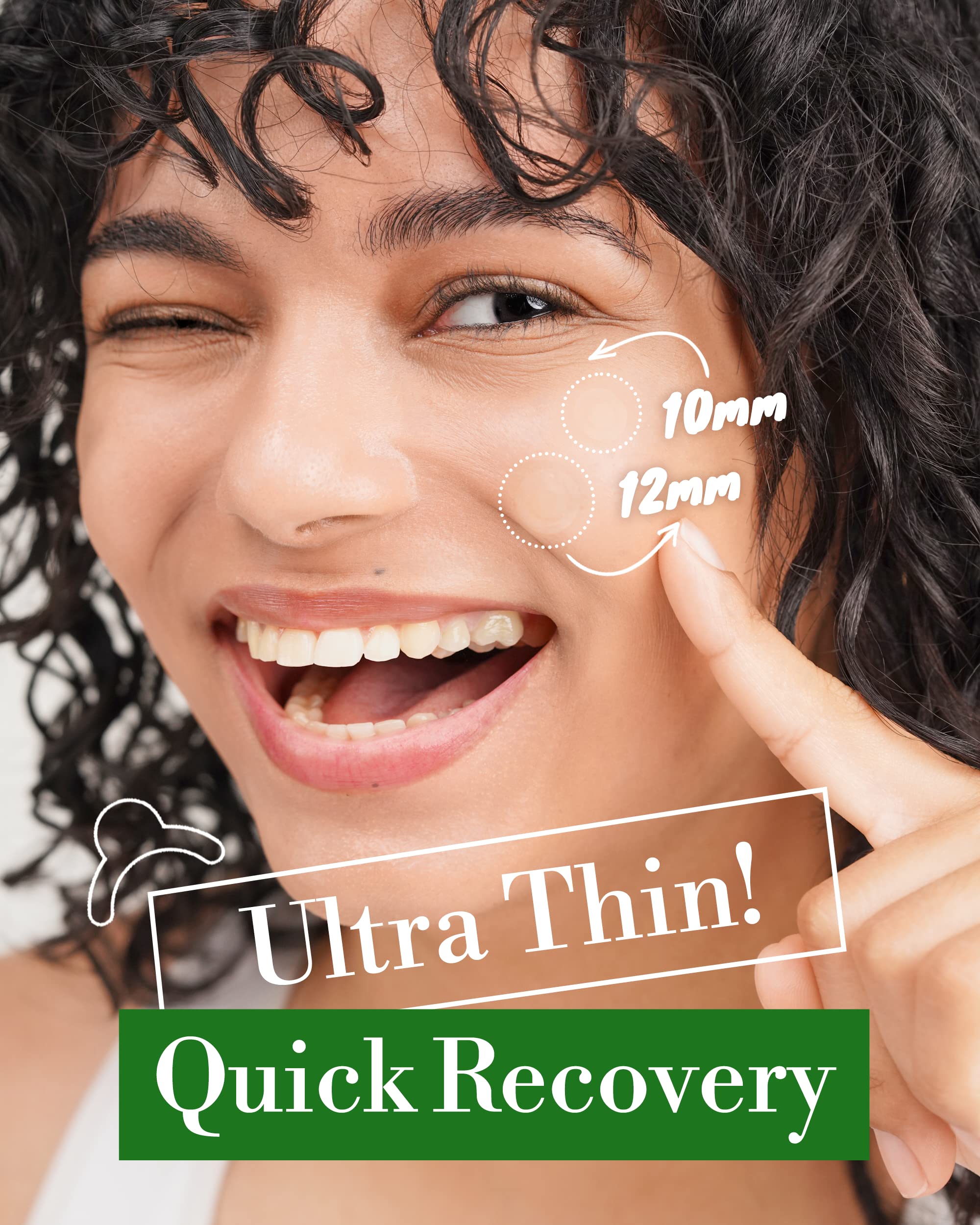 Troubless Ultra-thin Patch with Easy Peel Handle for mess-free application.