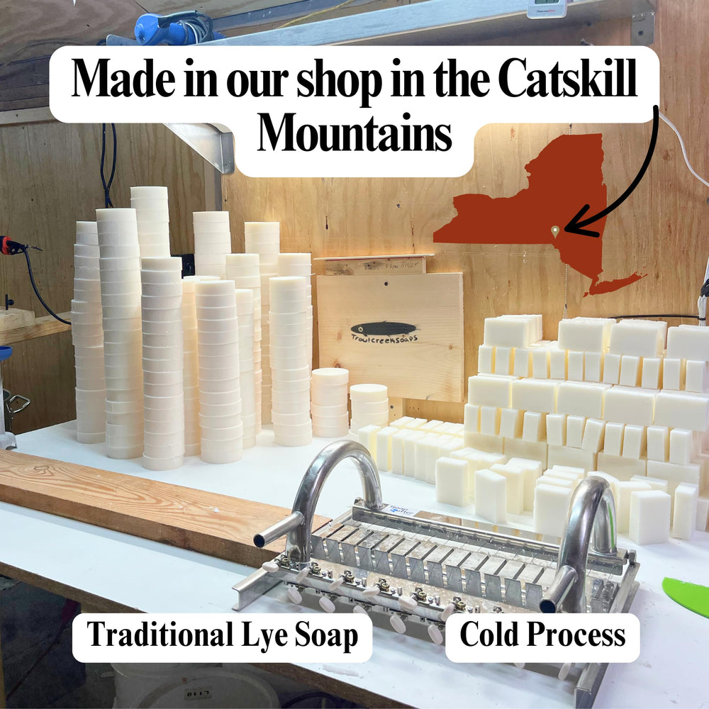 Troutcreeksoaps USA-made craftsmanship, each bar signed by the soapmaker