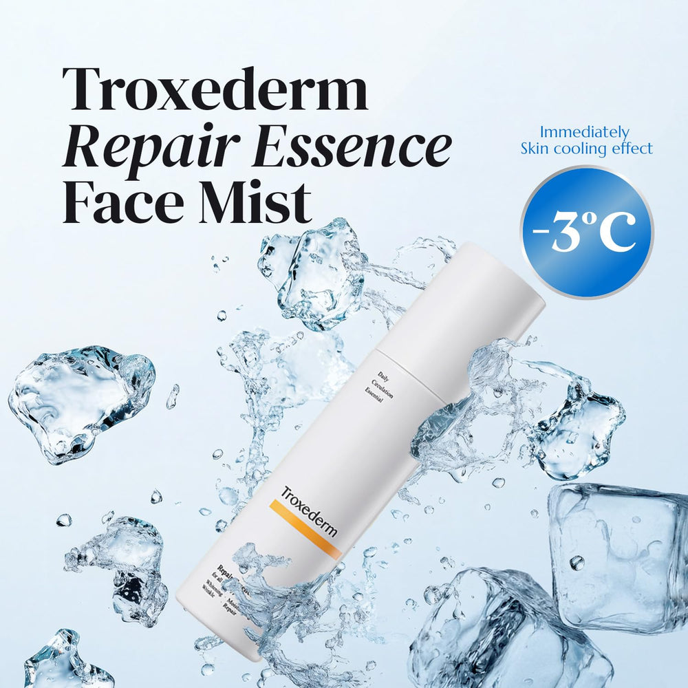 Barrier care support with Niacinamide and Centella Asiatica in Troxederm spray.