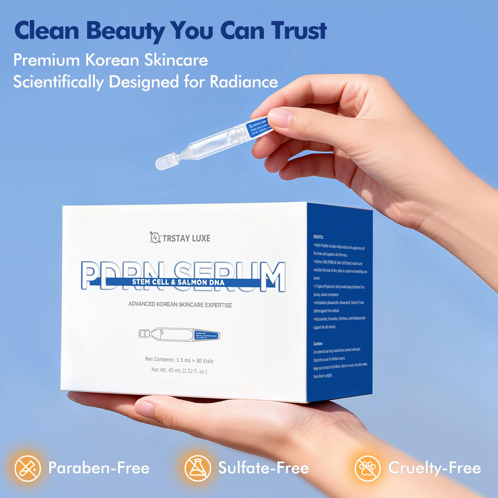 Multi molecular hyaluronic acid layers delivering lasting skin hydration