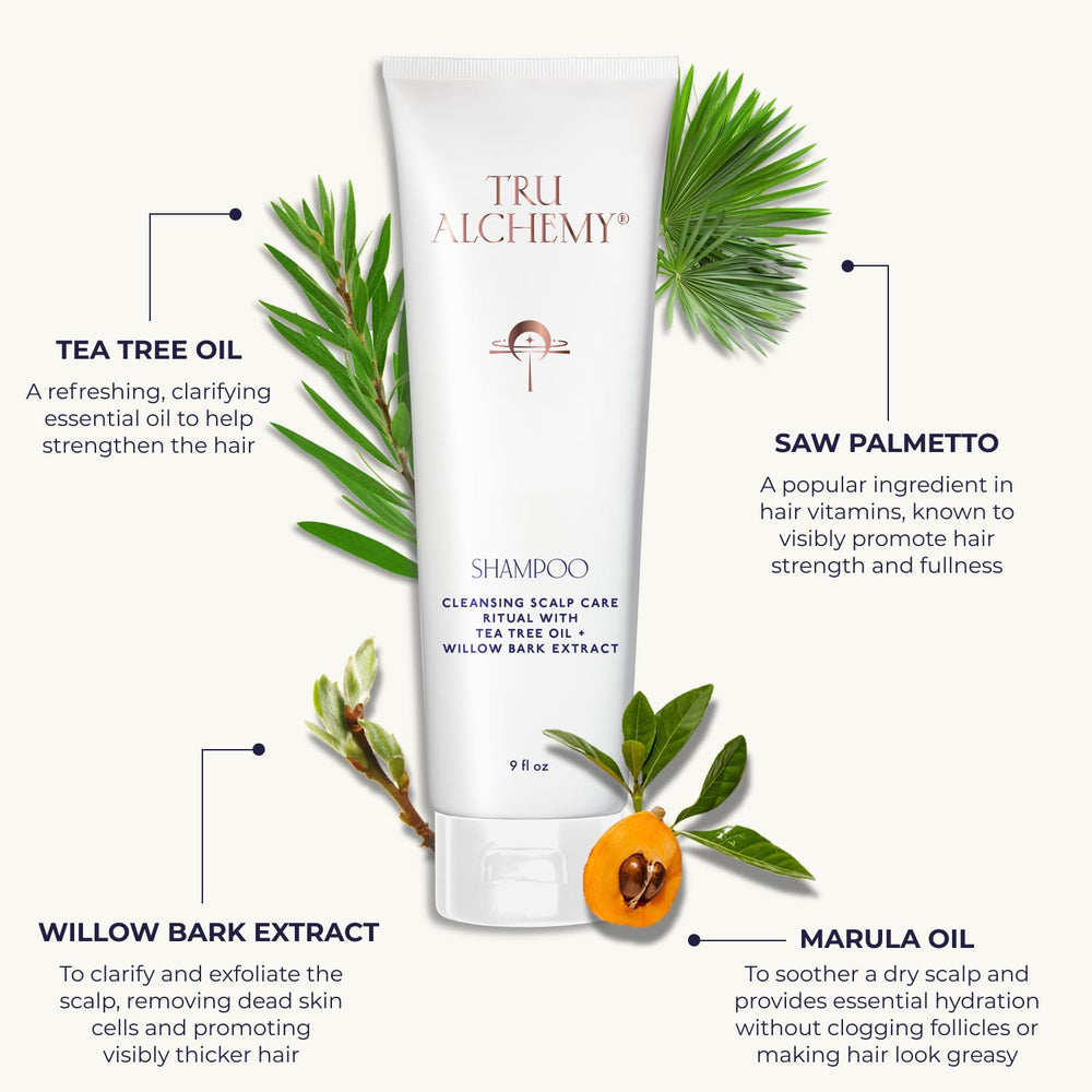 Tru Alchemy Conditioner application smooths hair for a sleek, polished finish.