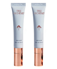 Tru Alchemy Eye Elixir bottle closeup for refreshing under-eye care.