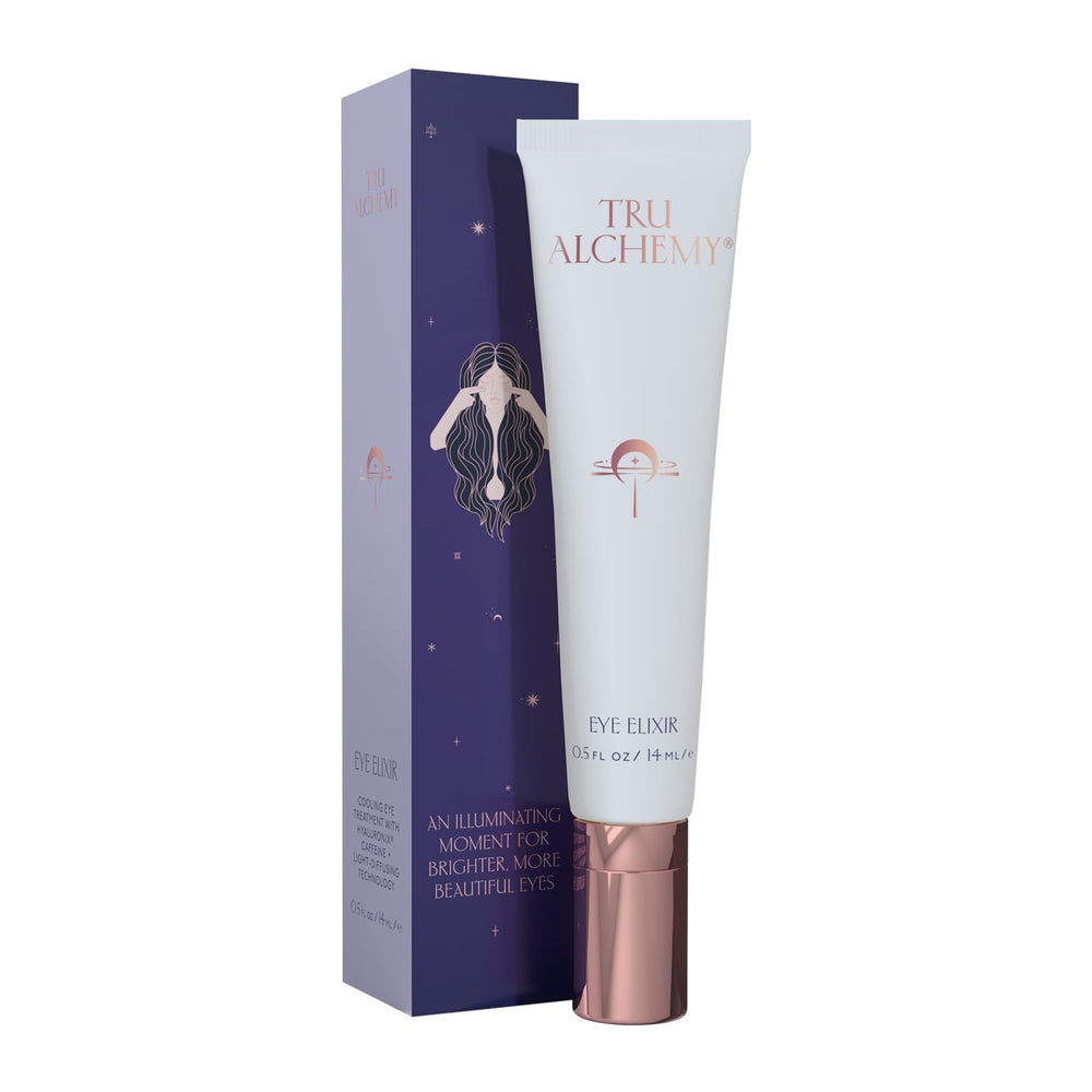 Tru Alchemy Eye Elixir light-diffusing formula brightens under-eye appearance.