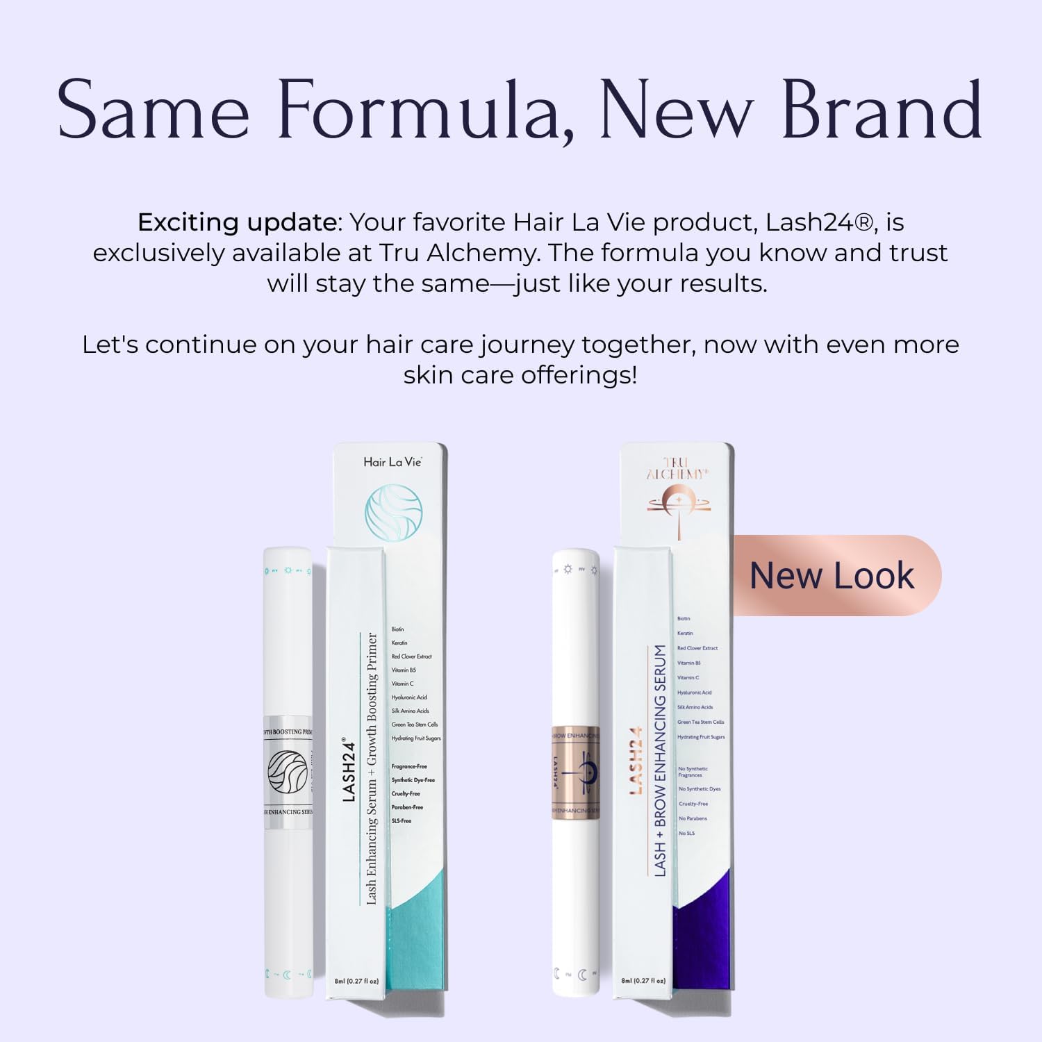 Tru Alchemy Lash24 brows closeup highlighting fuller arches and grooming effect.