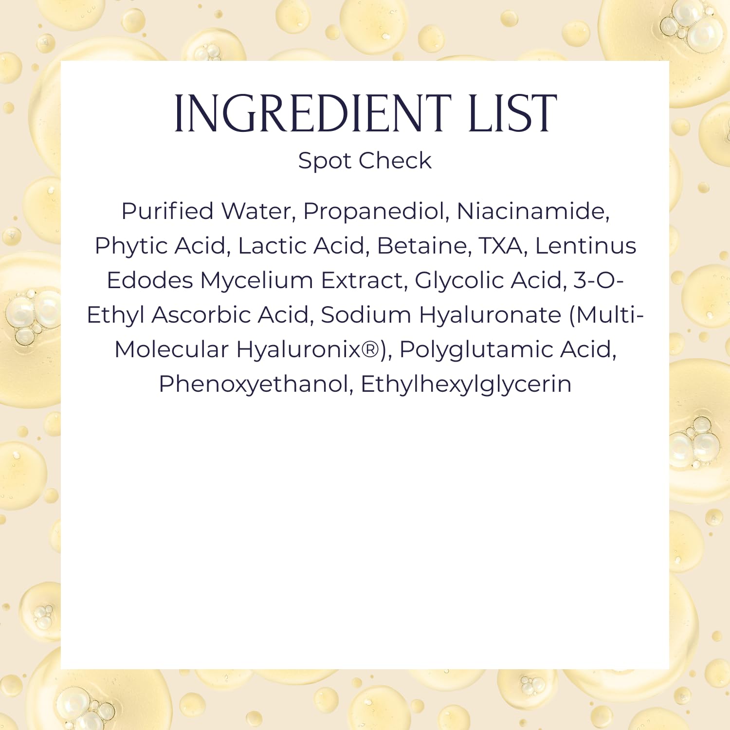 Tru Alchemy Spot Check vitamin C and mushroom extracts support radiant-looking skin