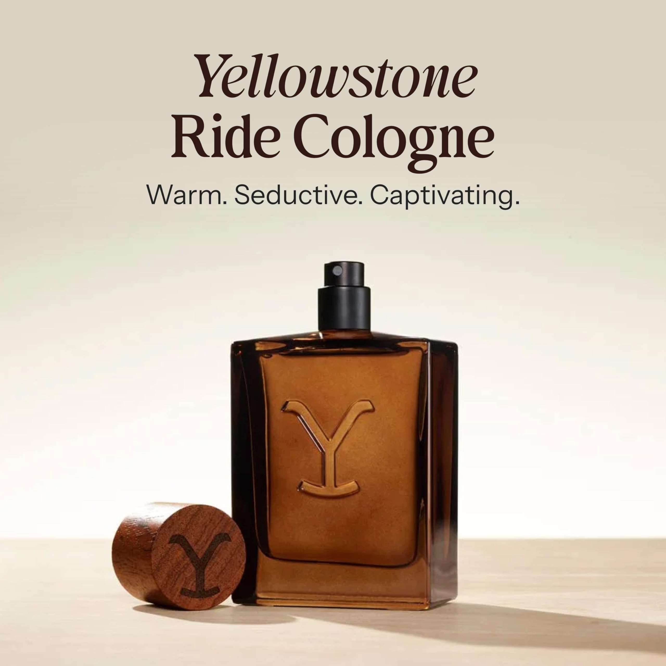 Tru Fragrance Beauty Yellowstone Ride bottle side; bold masculine scent for evenings out.