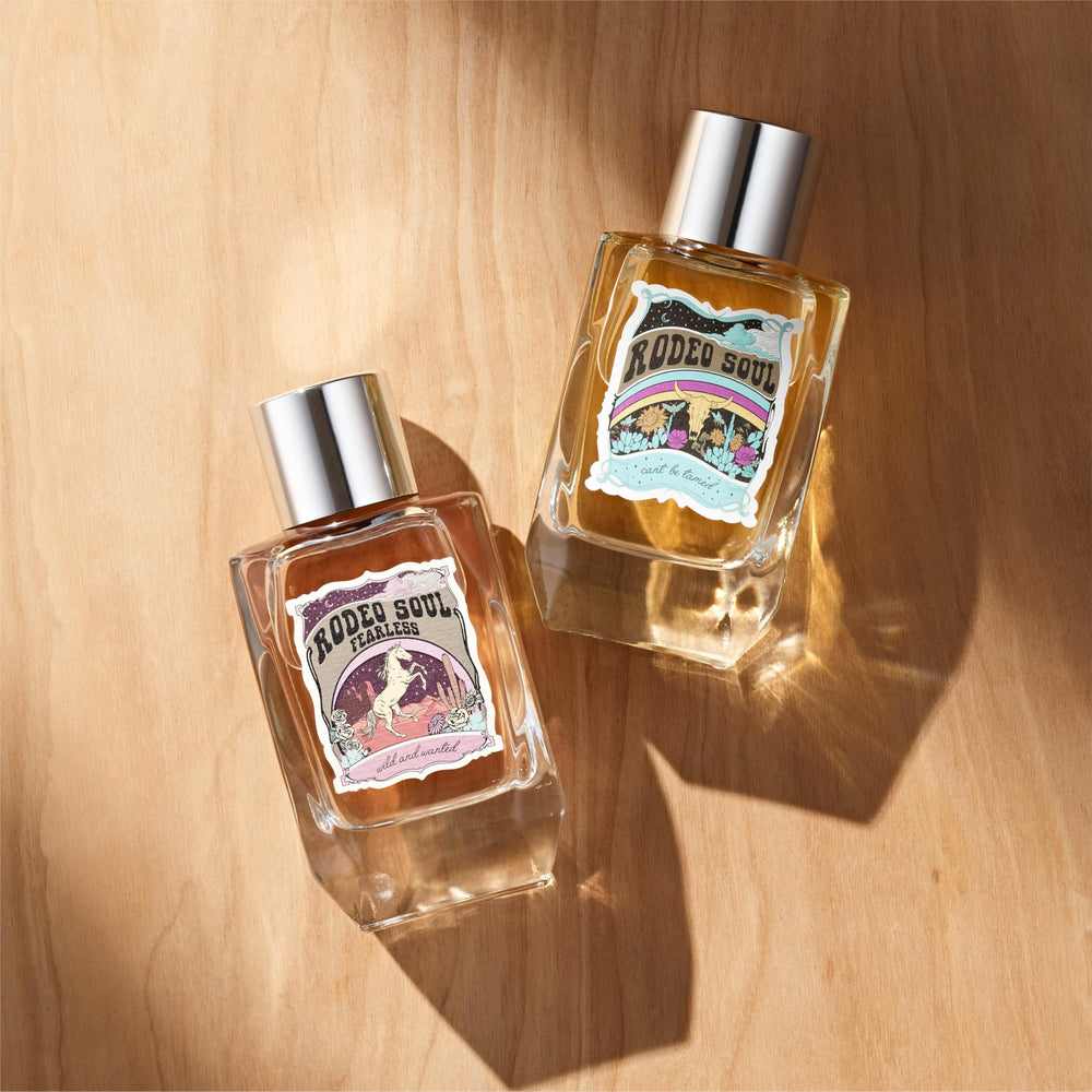 Rodeo Soul Fearless body scent evokes a warm, day-to-night presence.