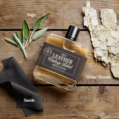 Sage note enhances Leather No. 2 with a fresh, refined touch.