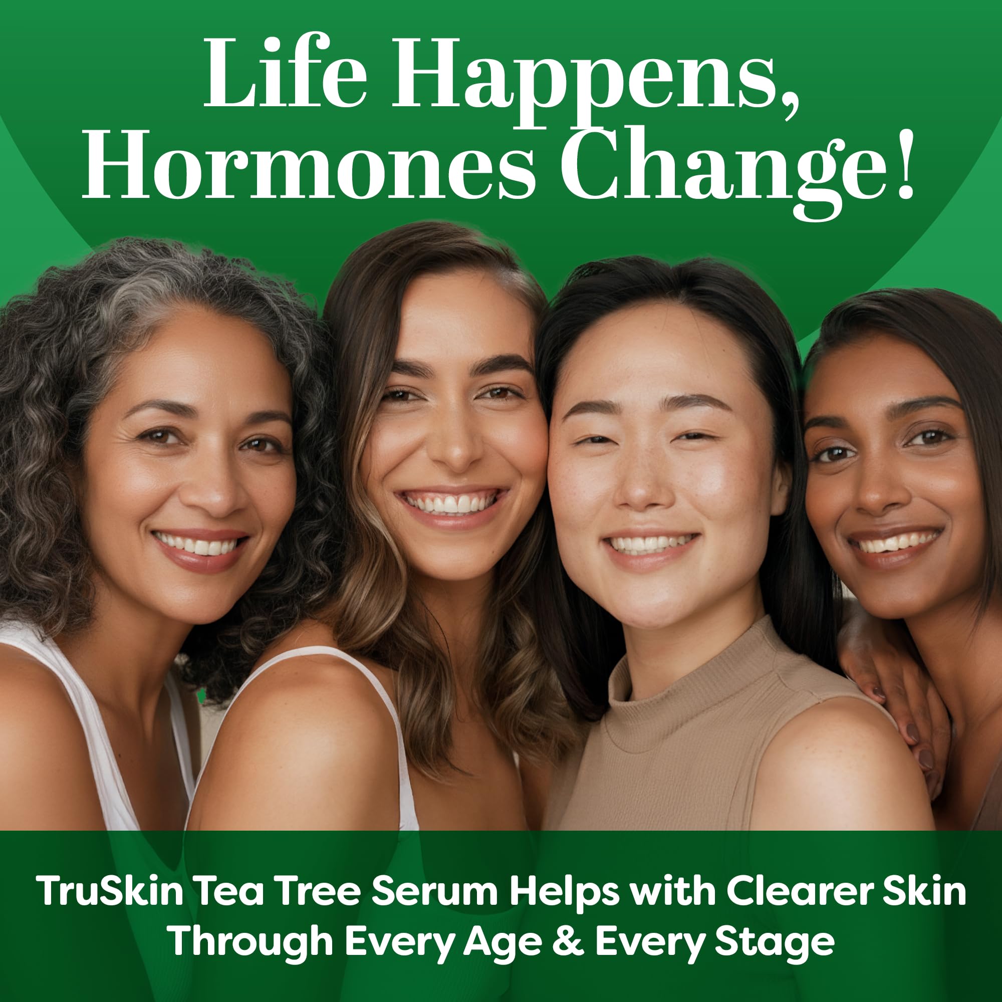 TruSkin Tea Tree Oil Serum clinically tested for safe daily use.