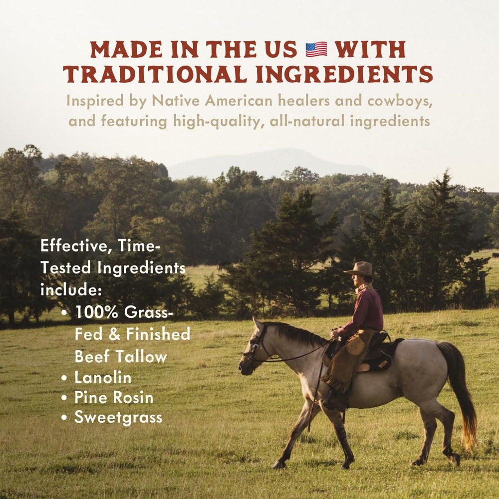True Grit Tallow hands application shows soothing repair after work