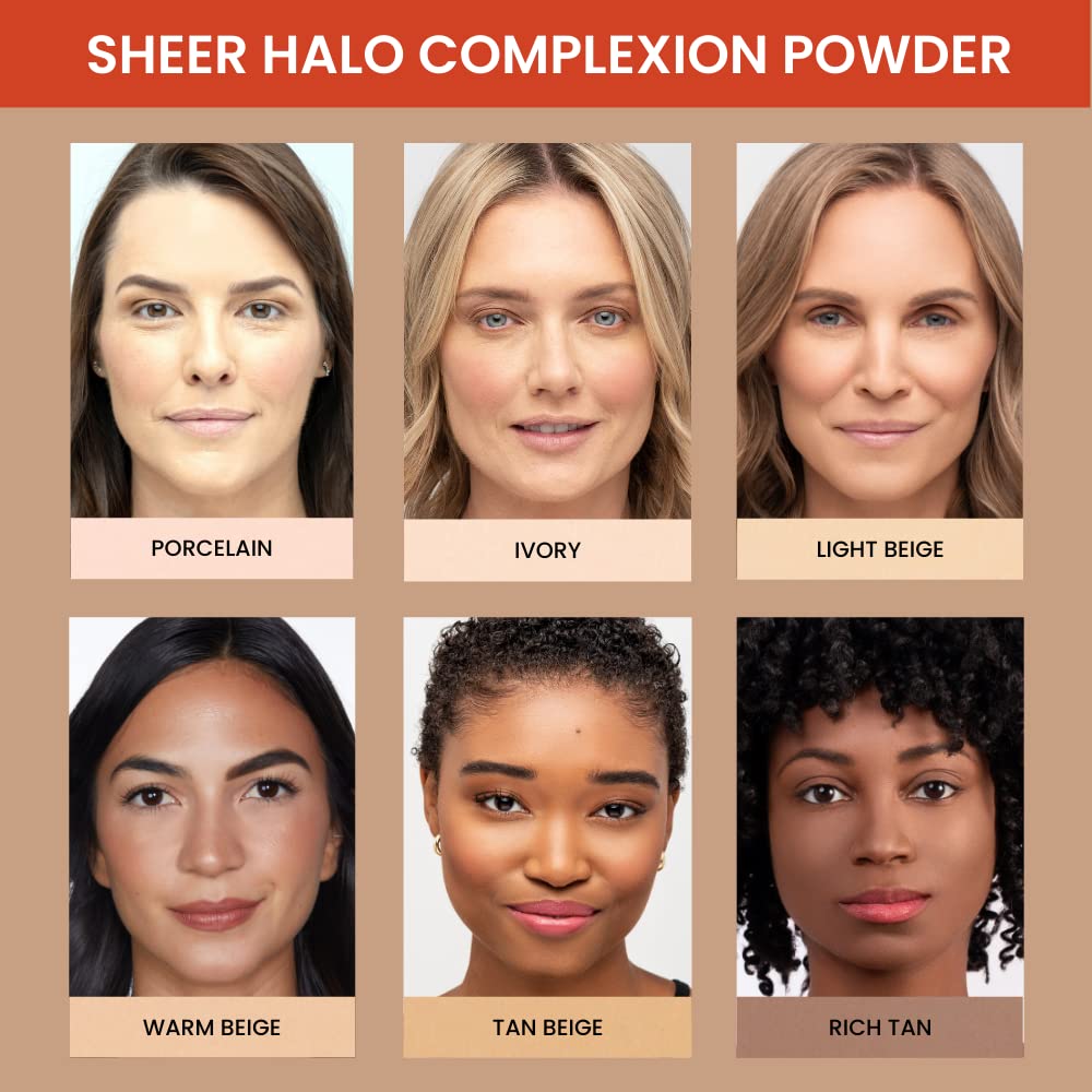 True + Luscious Sheer Halo Powder vegan and cruelty-free branding emphasis