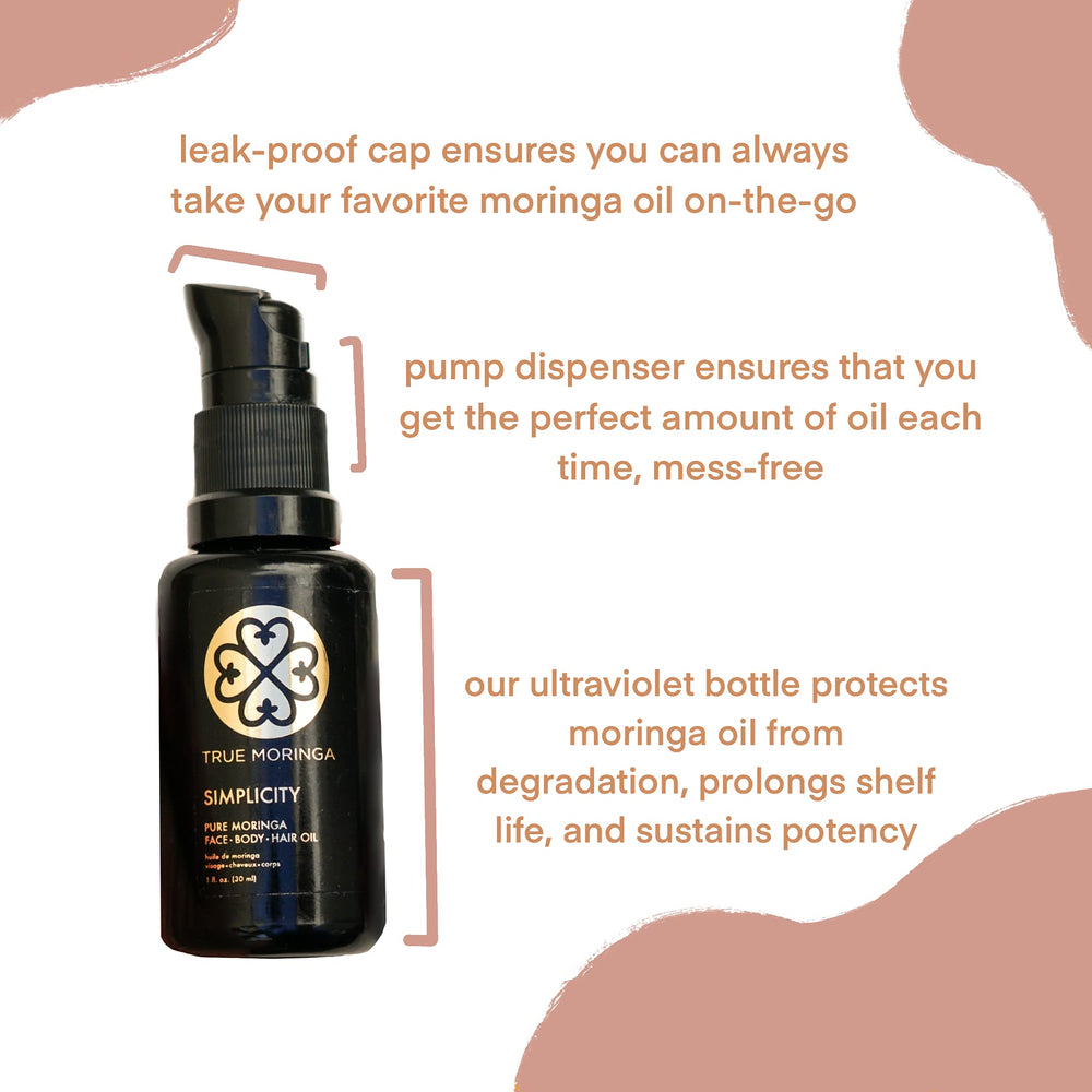 True Moringa Neroli oil on scalp nourishes and helps oil balance.