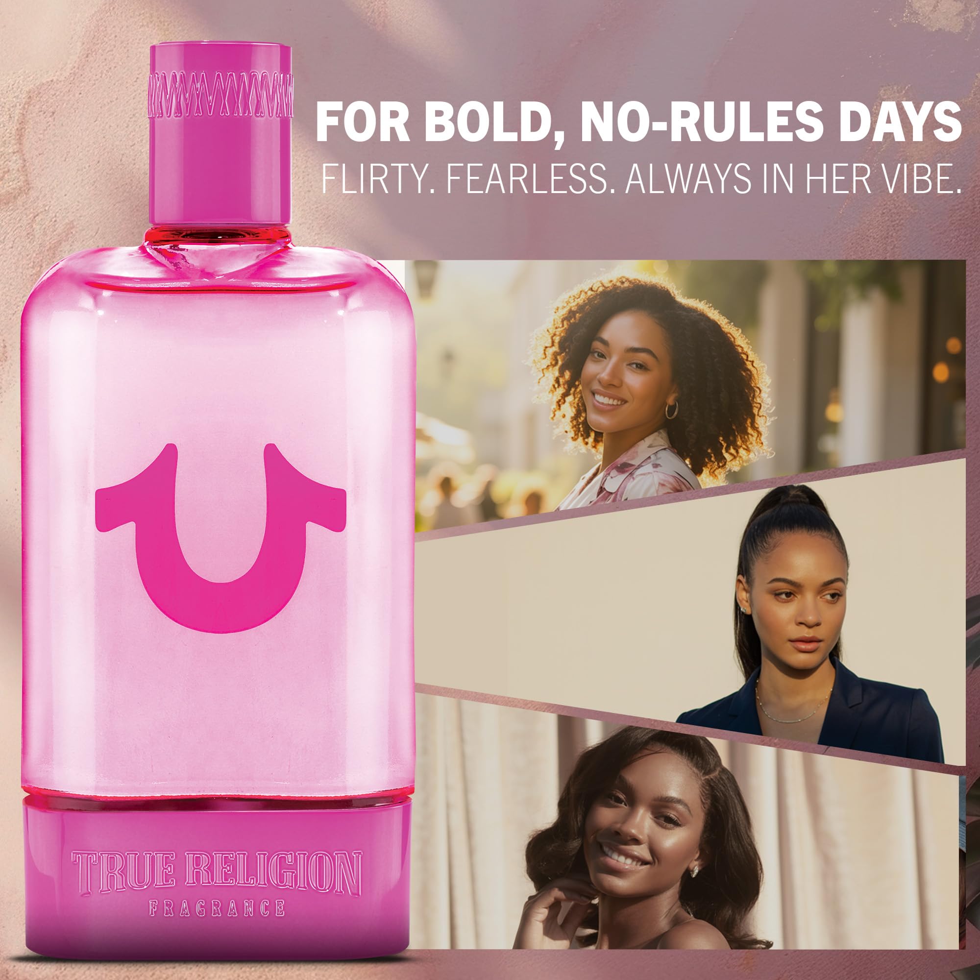 Mid notes pink peony, lotus, magnolia create lush romance and timeless femininity