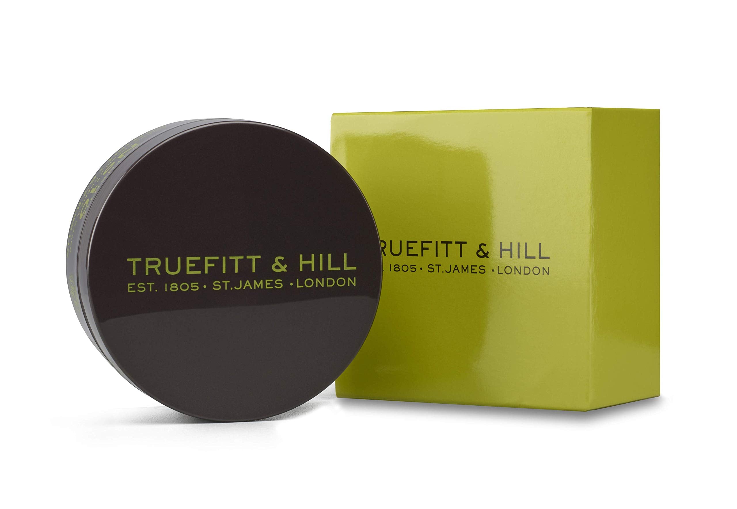 Truefitt & Hill No.10 shaving cream tub delivers rich lather for a smooth shave.
