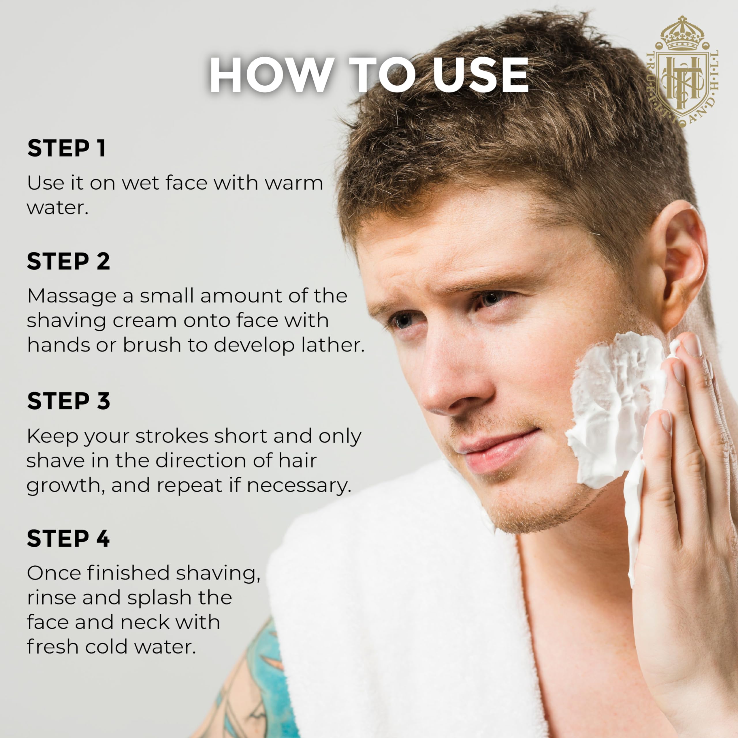 Truefitt & Hill Optimum Moisturizer texture close-up demonstrates creamy consistency for softness.