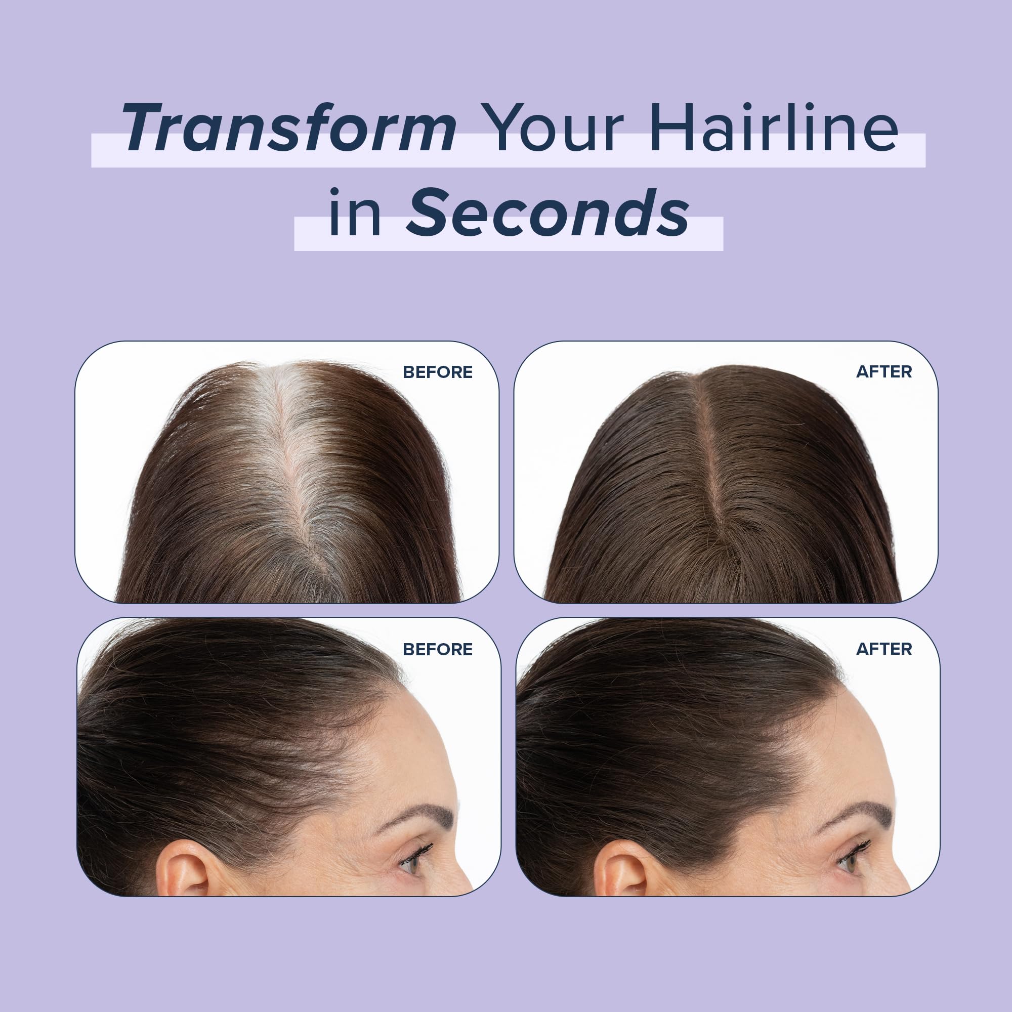 Truhair waterproof formula conceals gray roots all day
