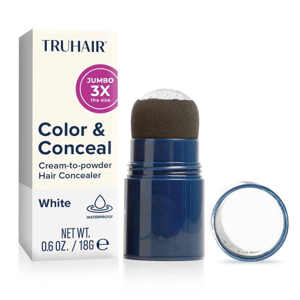 Truhair Jumbo Color & Conceal cap and sponge for mess-free root touchups.