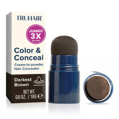 Truhair Jumbo Color & Conceal cap-application demonstrates mess-free root touch-up for precise coverage.