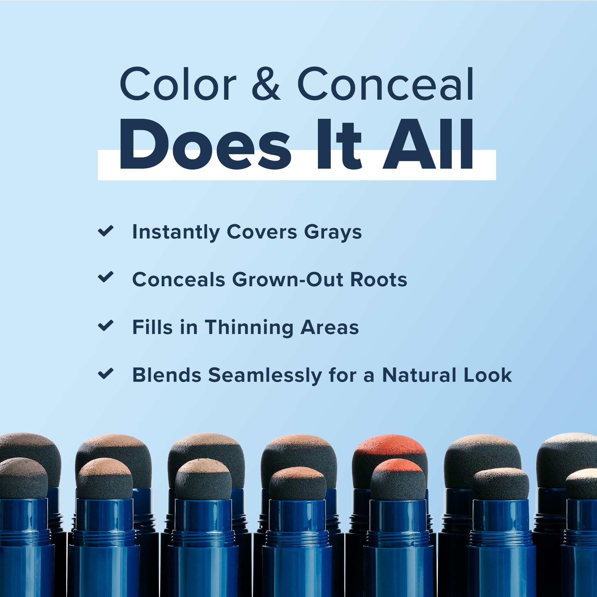TRUHAIR Jumbo Color & Conceal sponge transfer shows precise color pickup