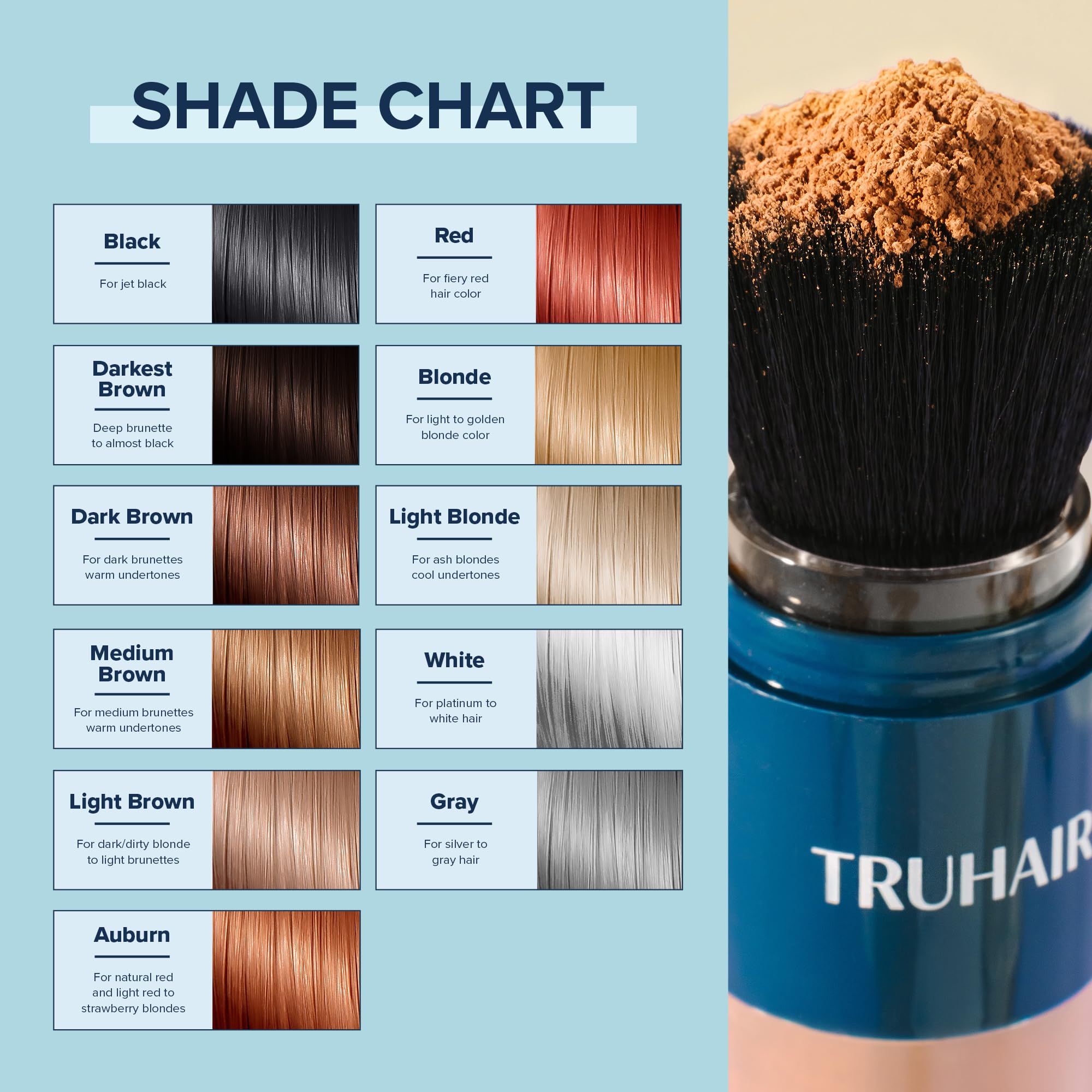 Truhair on-the-go root touch-up quick color fix for busy days.