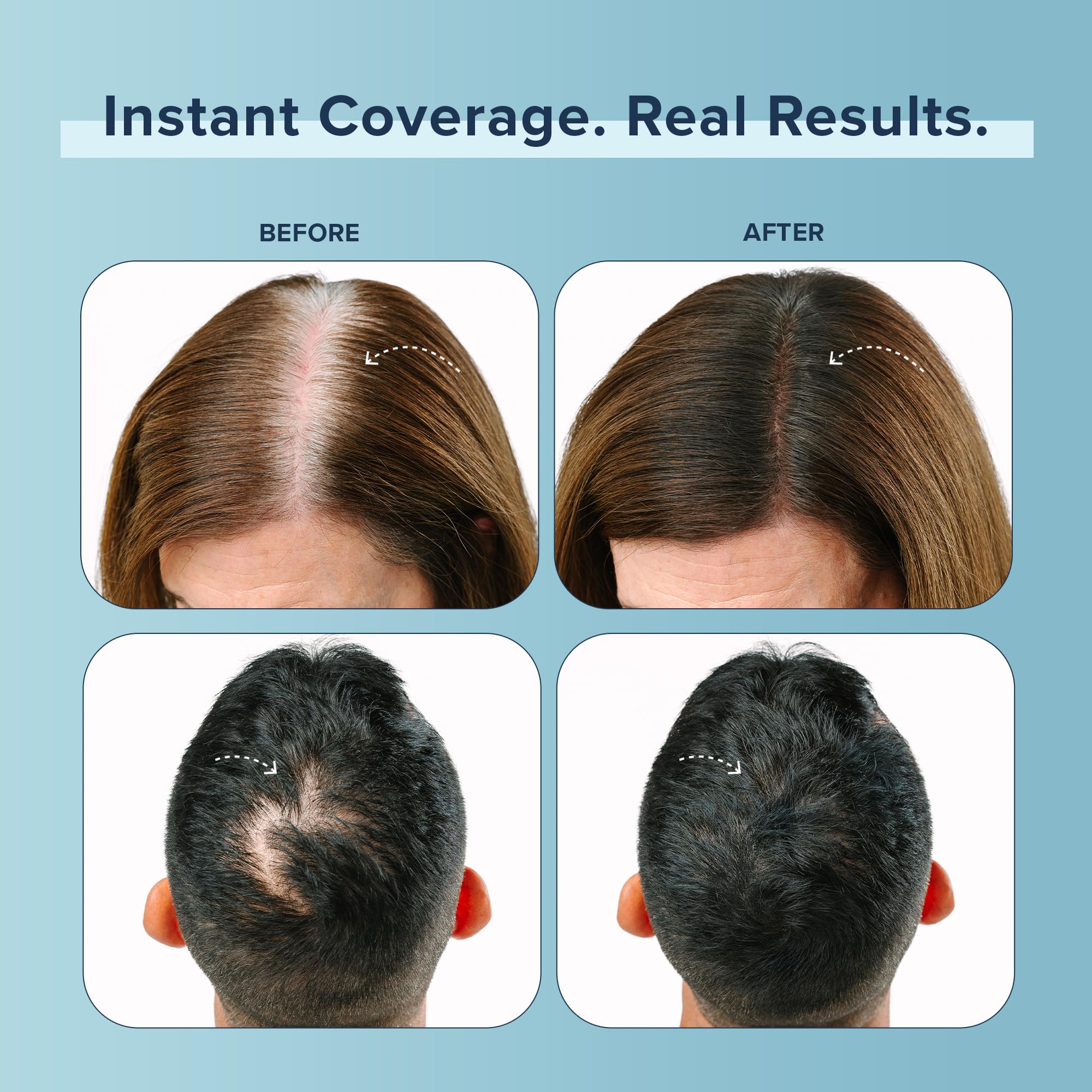 TruHair Quick-Apply brush for mess-free touch-ups on busy days.