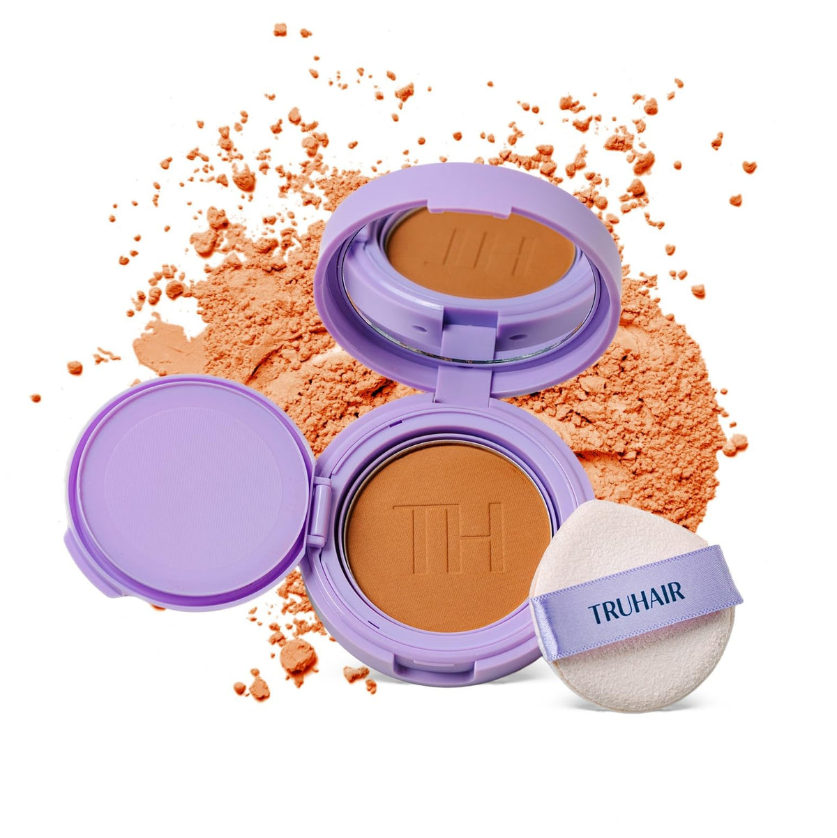 Truhair Root & Scalp Cover Up compact in Auburn for natural looking coverage