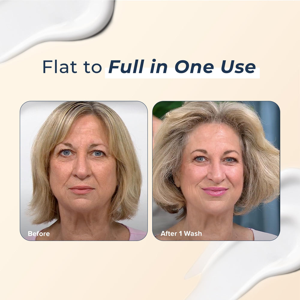 Truhair Volume+ featuring sunflower seed oil for antioxidant protection.