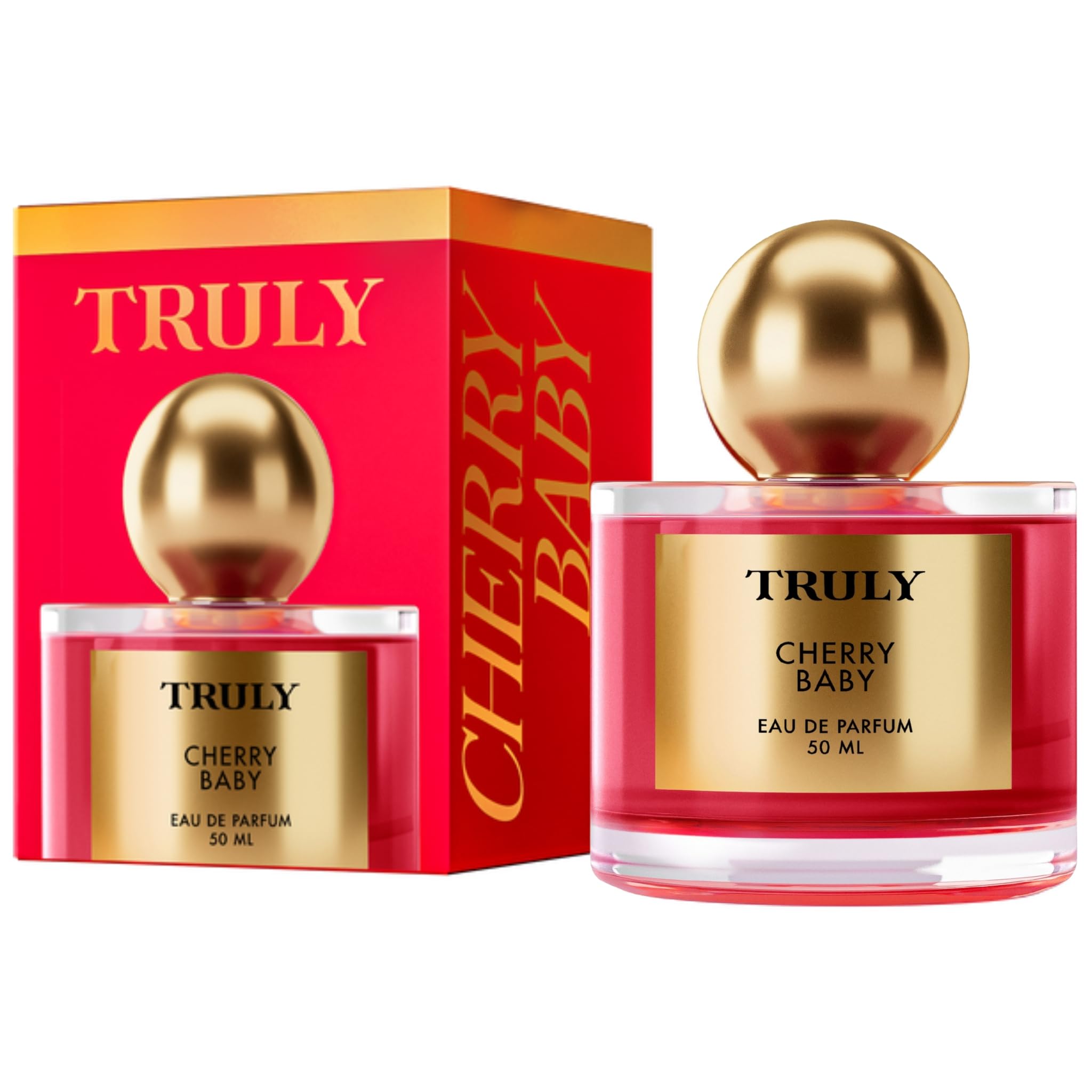 Truly Cherry Baby EDP bottle front showing a refined fragrance for special occasions.