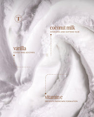 Truly Coco Cloud coconut milk ingredient closeup highlights hydration