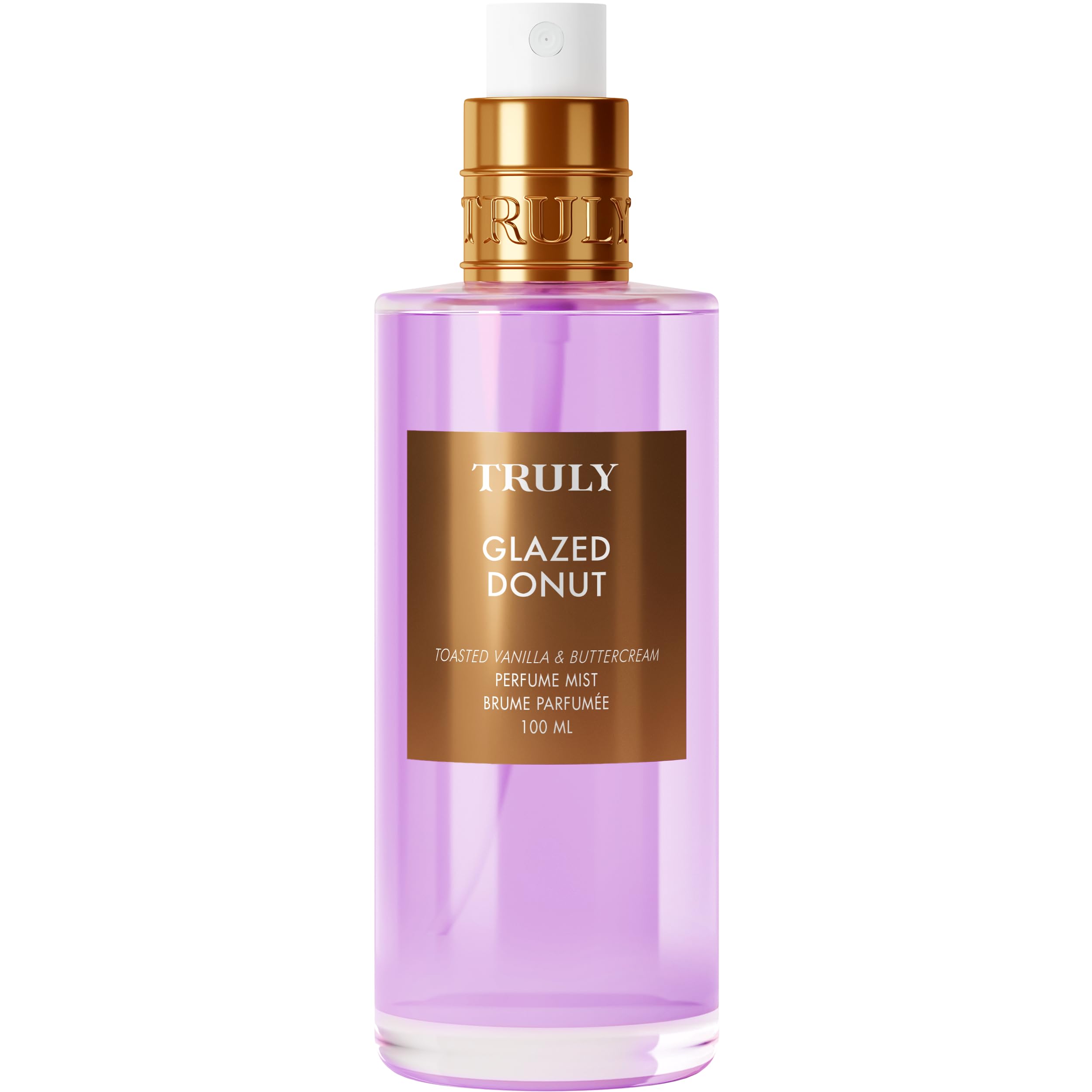 Truly Glazed Donut Perfume Mist diffusion shot suggests lasting aroma.