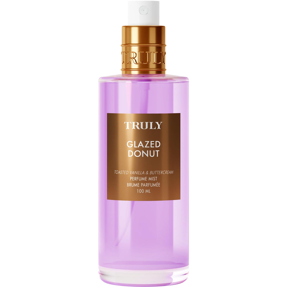 Truly Glazed Donut Perfume Mist diffusion shot suggests lasting aroma.