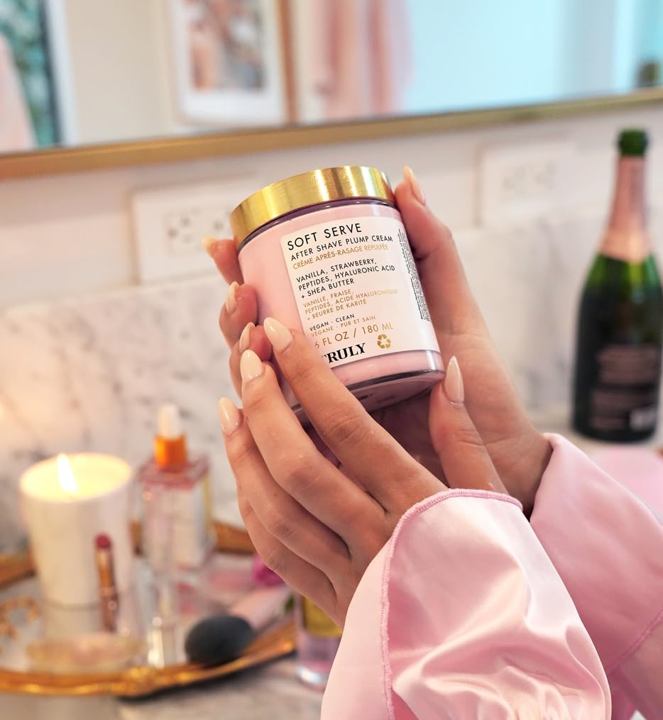 Truly Soft Serve after-application scene suggests smooth skin