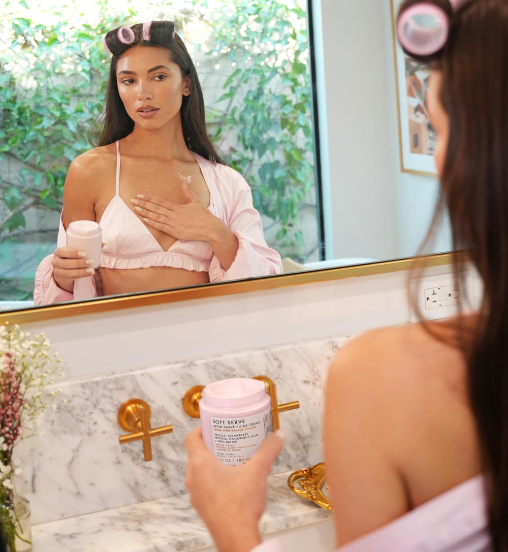 Truly Soft Serve hyaluronic acid graphic emphasizes deep hydration