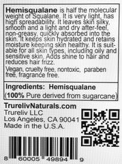 TruReliv HemiSqualane hair shine shot highlights reduced frizz and natural gloss.