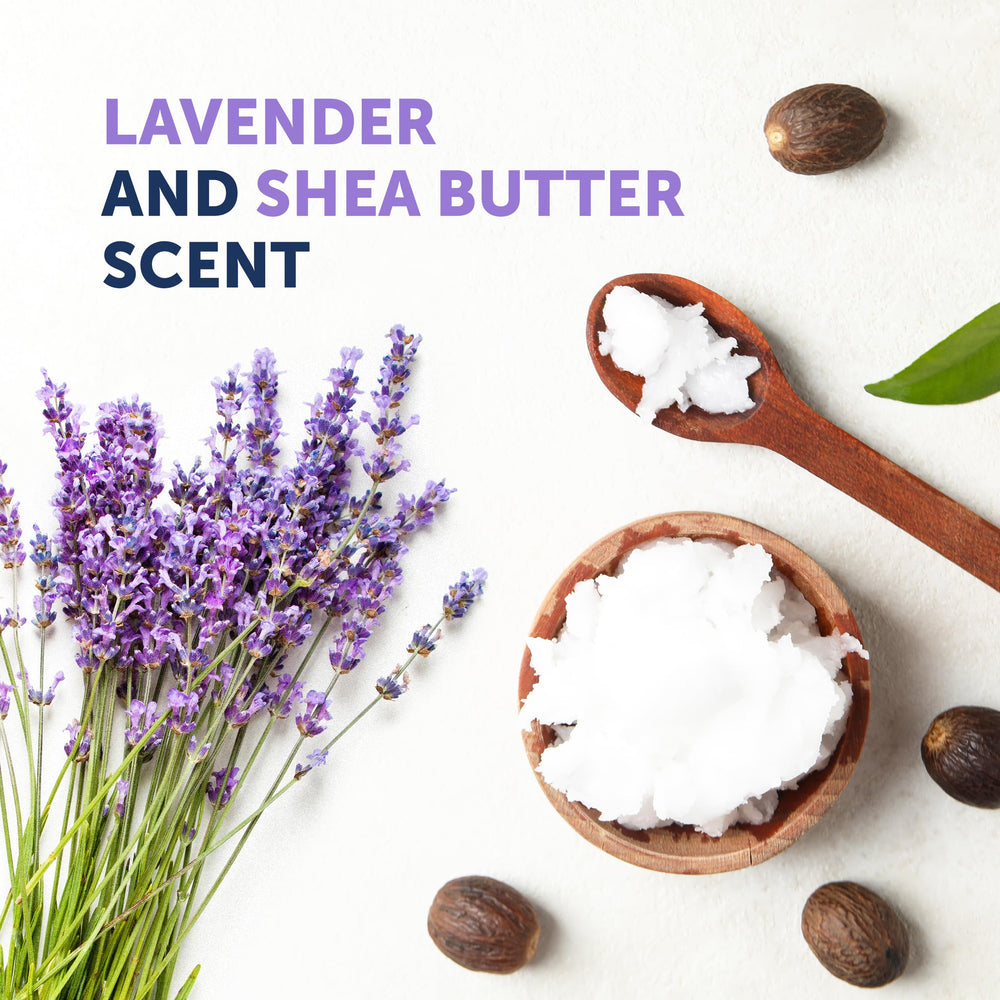 Truremedy Naturals Lavender Shea Butter Body Wash aloe plant suggests soothing hydration.