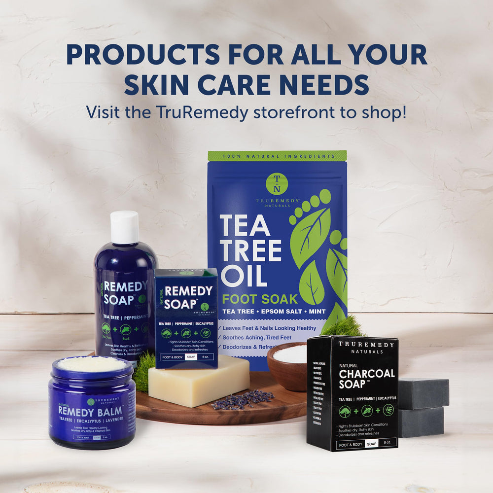 Truremedy Naturals Lavender Shea Butter Body Wash bath scene evokes spa-like routine