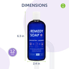 Truremedy Naturals Lavender Shea Butter Body Wash foam delivers luxurious lather without harsh chemicals.