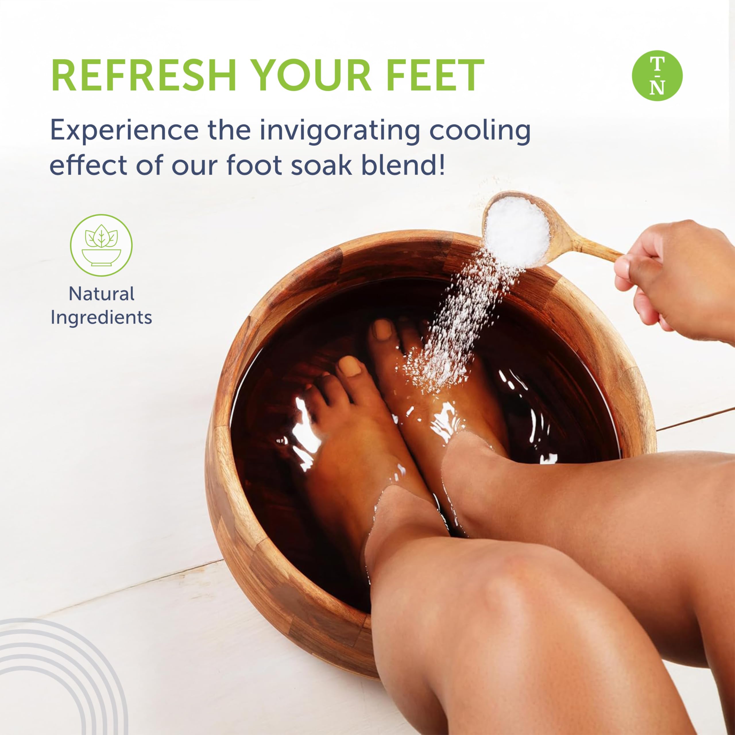 Truremedy Naturals foot soak in bath provides soothing relief for feet