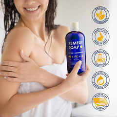 Truremedy Naturals Aloe and oils artwork suggests soothing hydration after activity.