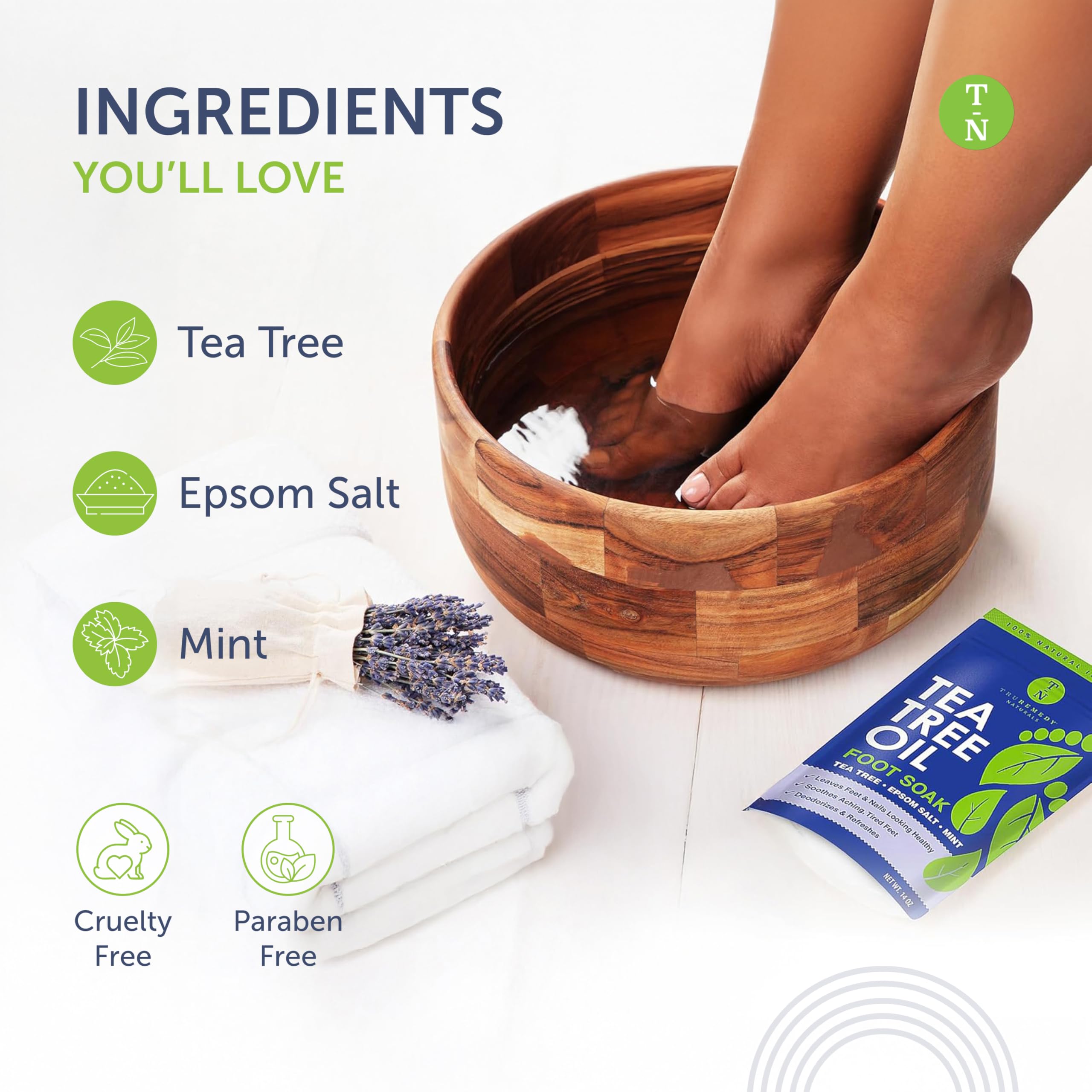 Peppermint and tea tree oils close up in Truremedy Naturals formula