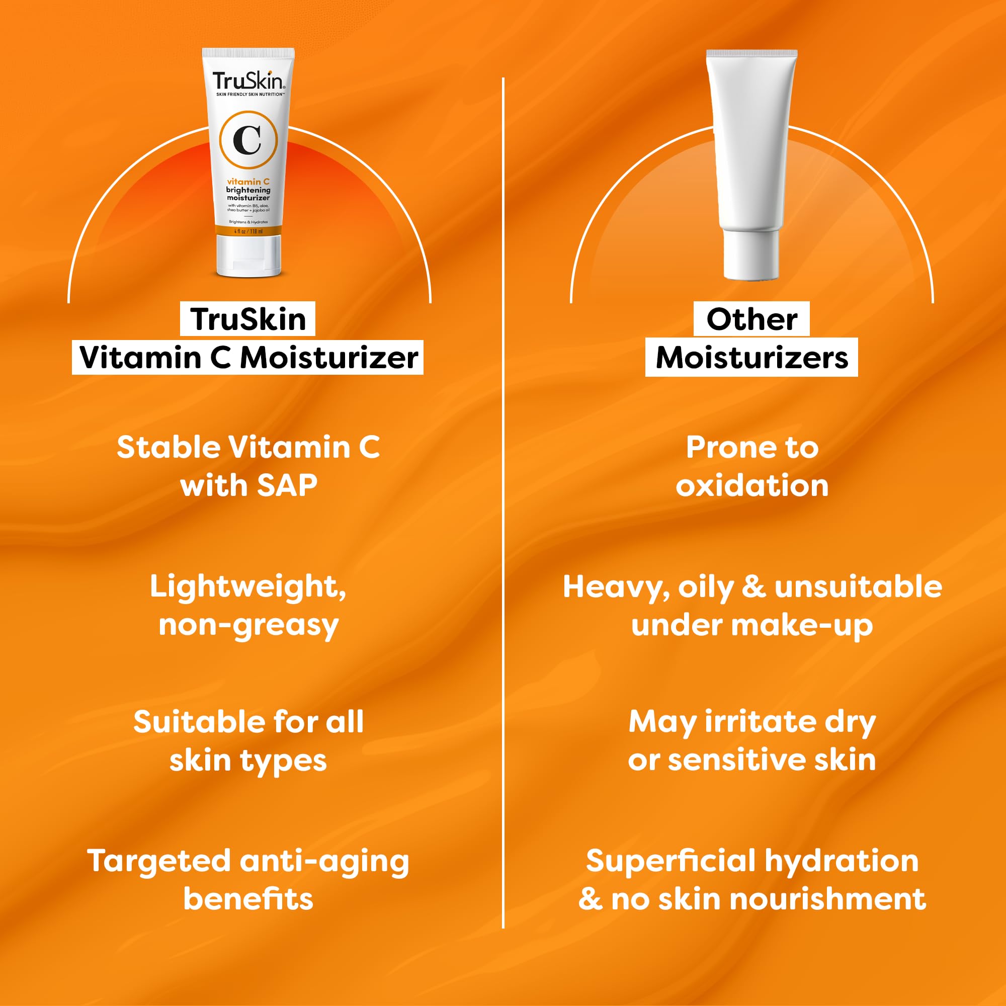 TruSkin Aloe vera leaf beside cream illustrating soothing hydration.