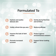 TruSkin eye cream under-eye application demonstrates gentle patting for smooth, hydrated eye area.
