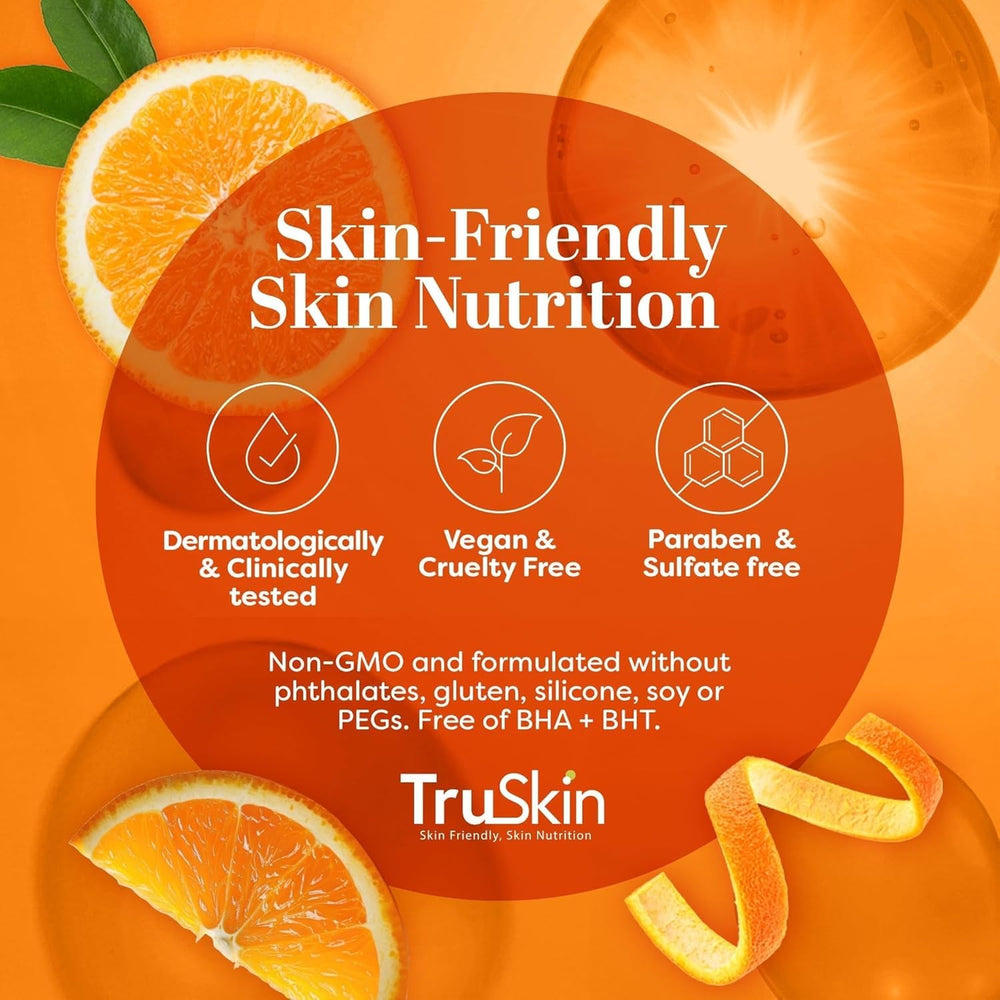 TruSkin night cream application scene on neck and face.